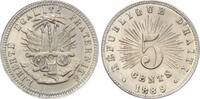 Haiti 5 Centimes 1889 Republik nach 1863. Vorz&uuml;glich - Stempelglanz 200,00 EUR  zzgl. 7,00 EUR Versand