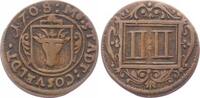 Coesfeld, Stadt Cu 4 Pfennig 1708 Sehr sch&ouml;n 80,00 EUR  zzgl. 7,00 EUR Versand