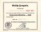 Deutsches Reich, Weimar, 3.Reich 1871-1935 Dokumentennachlass Besitzzeugnisse Kriegervereinsabzeichen