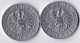 Österreich 2x 2 Schilling 1946/47 Kursmünzen ss