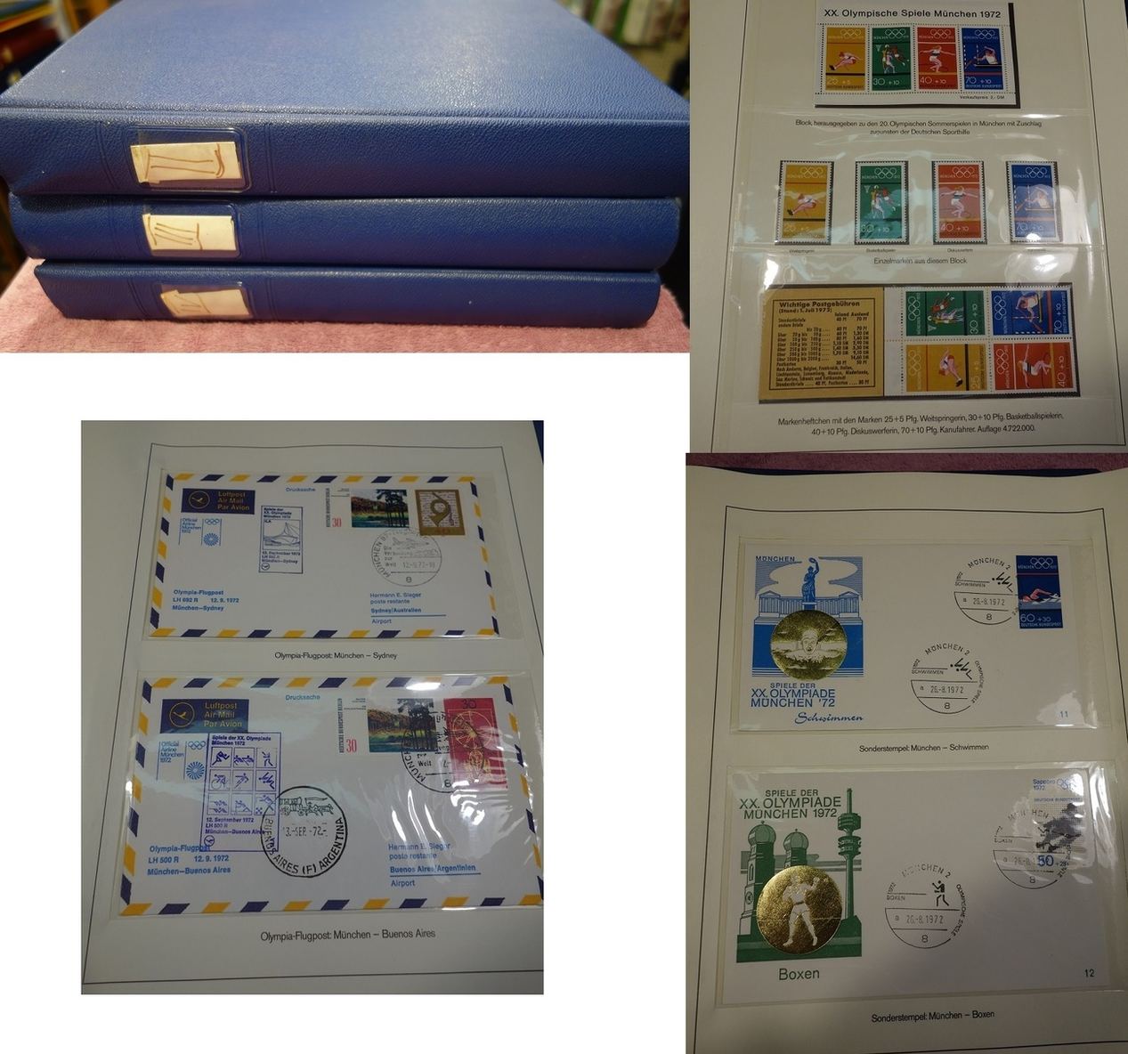 BRD + Ausland 1972 Große Sammlung mit 4 LindnerAlben