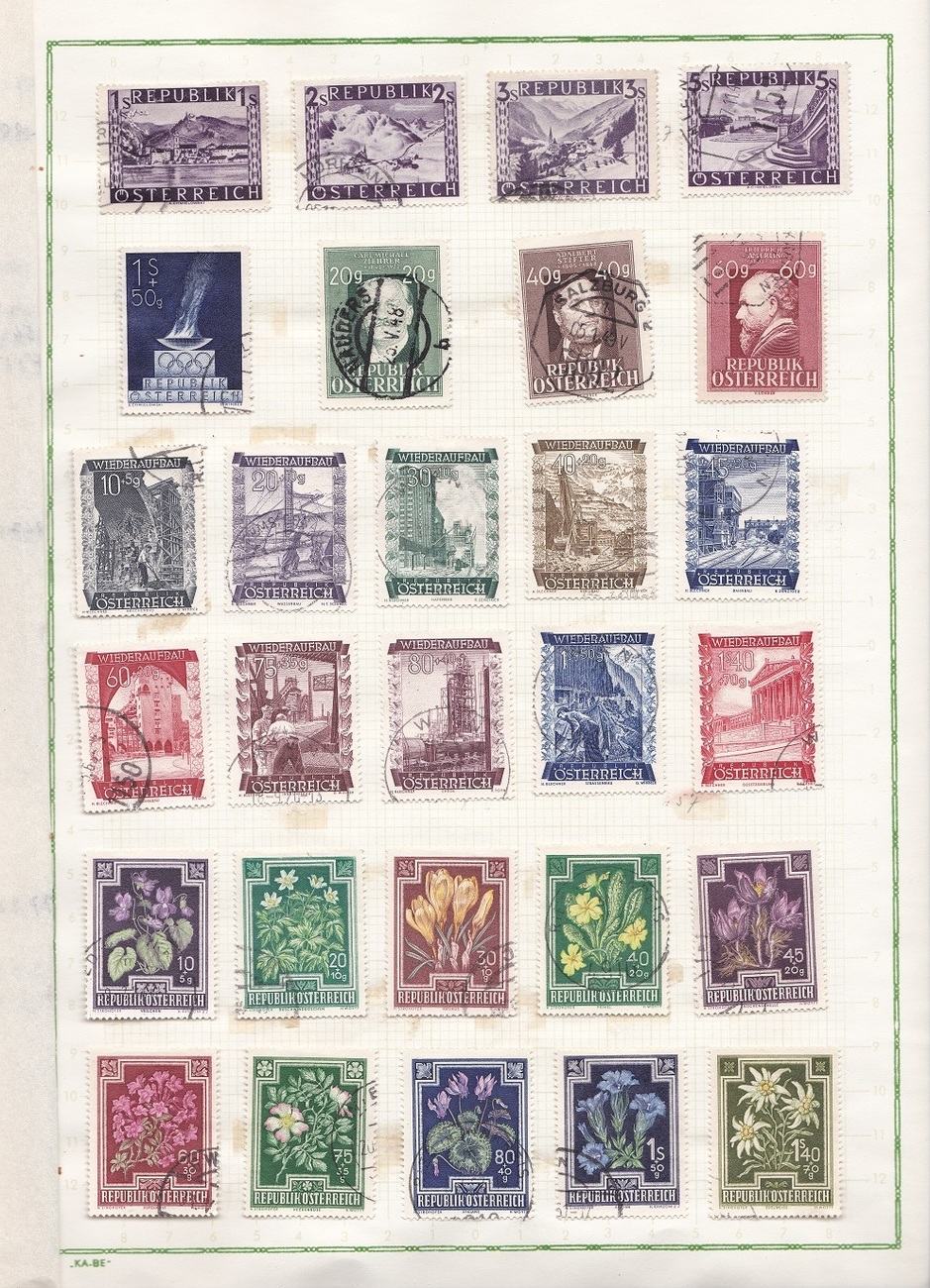 Österreich div. 19471948 Sammlungsauflösung gestempelt