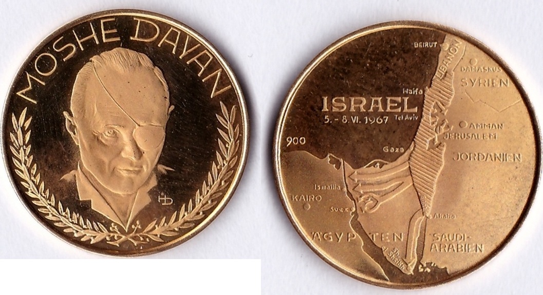 Israel 1967 Moshe Dayan - auf den Sechstagekrieg PP- | MA-Shops