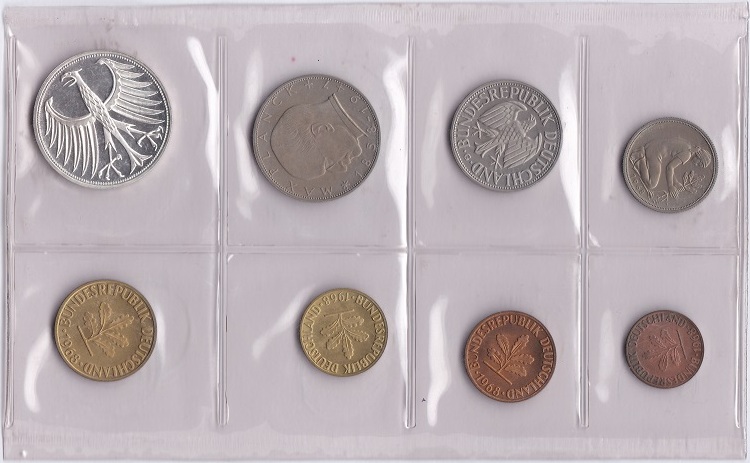 2 Pfennig 1968 G Nicht Magnetisch Wert BRD KMS 1968 G Kursmünzensatz (2 Pfg nicht magnetisch) PP in