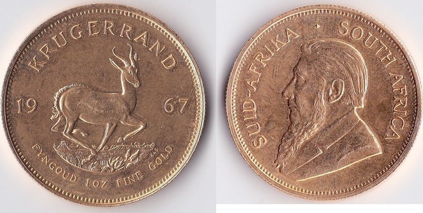 Südafrika 1967 Krügerrand 1 Oz. Gold Erster Jahrgang prägefrisch MA