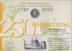 BRD 10 DM Numsiblatt 3/99 Geburtstag Goethe