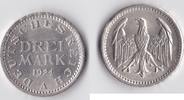 Deutsches Reich, Weimar 3 Mark Kursmünze -