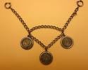 Altdeutschland, Bayern 2x Taler, 1x 3 Mark Hochwertige Charivari-Kette - Münzschmuck -