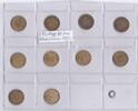 Deutsches Reich 10x 5 Pfg Lot, komplette Serie Rentenpfennig Kursmünzen -