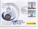BRD 2010 F Numisbrief - 2 Euro Bremen, Rathaus und Roland - 2010 - World Money Fair