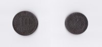 Ersatzmünzen des 1. Weltkriegs 10 Pfennig 10 Pfennig 1922 E, Ersatzmünzen des 1. Weltkriegs