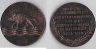 Deutsches Reich - Eberbach Kriegsdenk- und Dankmünze Eberbach 1914-1918 -