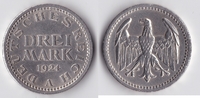 Deutsches Reich - Weimar 3 Mark Kursmünze 3 Mark