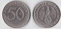 3.Reich 50 Reichspfennig Kursmünze