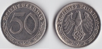 3.Reich 50 Reichspfennig Kursmünzen