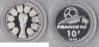 Frankreich 10 Francs Coupe du Monde de Football 1998