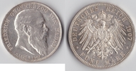 Kaiserreich, Baden 5 Mark "zum Tode des Großherzogs"