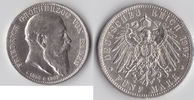 Kaiserreich, Baden 5 Mark "zum Tode des Großherzogs"