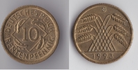 Deutsches Reich - Weimar 10 Rentenpfennig Kursmünze -