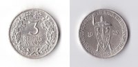 Weimar 3 RM 3 Reichsmark 1925 F Rheinlande