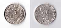 Weimar 3 RM 3 Reichsmark 1925 D Rheinlande