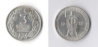 Weimar 3 RM 3 Reichsmark 1925 D Rheinlande