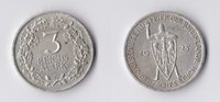 Weimar 3 RM 3 Reichsmark 1925 E Rheinlande