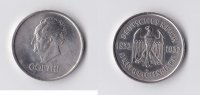 Weimarer Republik 3 RM 3 Reichsmark 1932 A Goethe