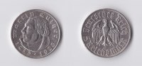 3. Reich 5 RM 5 Reichsmark 1933 E Luther