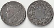 Schweiz 5 Franken 1891 B Confoederatio Helvetica ss 185,00 EUR  zzgl. 6,90 EUR Versand