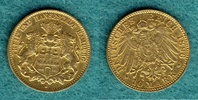 Hamburg 10 Mark Stadtwappen