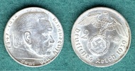 Drittes Reich 2 Reichsmark Paul von Hindenburg