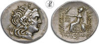 Greek Coins Tetradrachm 120-110 BC ★ RRR! Variant ★ LYSIMACHOS, ALEXANDER III GREAT, cf. Müller 214 - (VIDEO incl.) VZ-