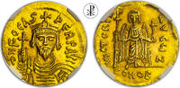 607-610 AD ★ FDC ★ PHOCAS, MIB 9, Gold Solidus, Constantinople Byzanz, Victory MS