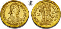Honorius - Roman Imperial 408-423 AD ★ R! Niels Stampe Coll. ★ HONORIUS, RIC 1319, GOLD SOLIDUS Ravenna, Emperor VZ