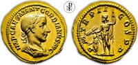 Gordianus III - Roman Imperial 239 AD GORDIANUS III, RIC 21, GOLD AUREUS Rome, Jupiter Protector (2nd issue) MS