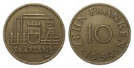 Kolonien und Nebengebiete 10 Franken Saarland