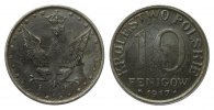 Kolonien und Nebengebiete 10 Fenigów, Schrift nahe am Rand