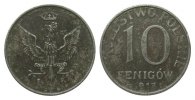 Kolonien und Nebengebiete 10 Fenigów, Schrift nahe am Rand