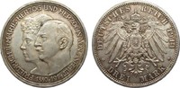 Kaiserreich 3 Mark Anhalt Silberhochzeit