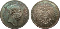 Kaiserreich 5 Mark Sachsen Georg auf den Tod