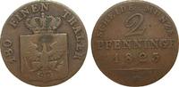 Altdeutschland bis 1871 2 Pfennig Preussen -