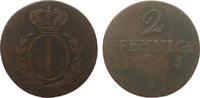 Altdeutschland bis 1871 2 Pfennig Preussen -