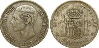 Europa (ohne €) 5 Pesetas Alfonso XII. -