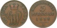 Altdeutschland bis 1871 3 Pfennig Schaumburg-Lippe -