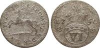 Altdeutschland bis 1871 6 Pfennig Braunschweig-Wolfenbüttel -