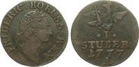 1 Stüber Preussen Friedrich II. 1777 A Altdeutschland bis 1871  kl. Kratzer, sehr schön