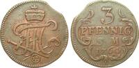 Altdeutschland bis 1871 3 Pfennig Erfurt -