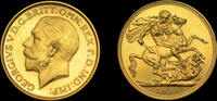 GREAT BRITAIN GEORGE V, 1911 GOLD PROOF SOVEREIGN, CORONATION YEAR ISSUE, PF 64  1911 