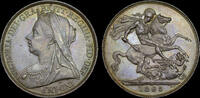 GREAT BRITAIN 1895 VICTORIA, 1895 SILVER CROWN LIX EDGE  709,38 EUR  zzgl. 36,91 EUR Versand